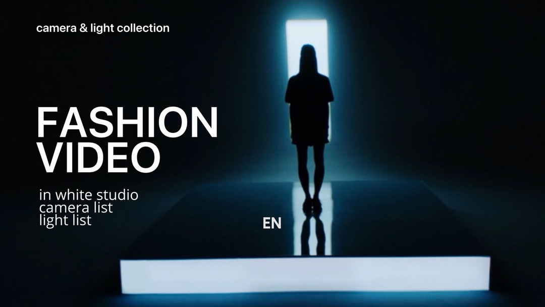 Fashion video in white studio